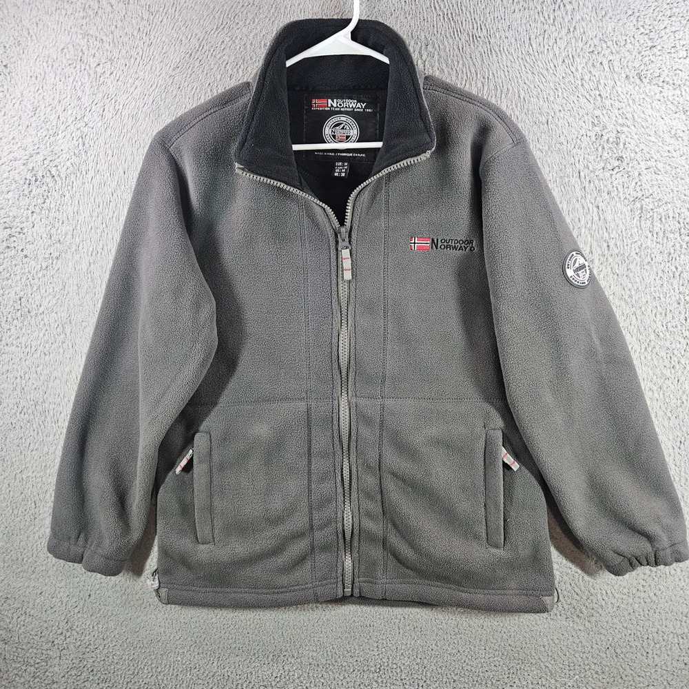 Outdoor Norway Torleon Men 086 Full Zip Fleece‎ Jacket Gray Sz M Expedition Team